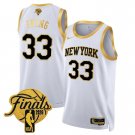 men's & youth New York Knicks Basketball Uniform 33 PATRICK EWING Jersey 2026 Finals White Gold