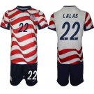 men's & kids USA National Soccer Uniform Suit 22 Alexi Lalas Jersey Set Home 2026 Red Activewear