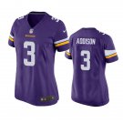 women's Minnesota Vikings Uniform  3 Jordan Addison Jersey Stitched Activewear Purple Shirt