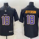 adult & youth Vikings Uniform 18 Justin Jefferson Jersey Stitched Activewear Black Fashion Shirt
