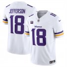 adult & youth,toddler Vikings Uniform 18 Justin Jefferson Jersey Stitched Activewear White C Patch