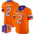 adult & youth Boise Broncos Uniform 2 Ashton Jeanty Jersey College Stitched Activewear Orange Shirt
