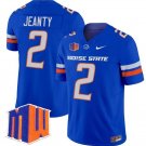 adult & youth Boise Broncos Uniform 2 Ashton Jeanty Jersey College Stitched Activewear Blue Shirt