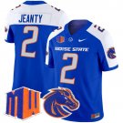adult & youth Boise Broncos Uniform 2 Ashton Jeanty Jersey College Stitched Blue White Activewear