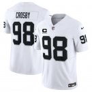 adult & youth,toddler LV Raiders Uniform 98 Maxx Crosby Jersey Stitched Activewear White C Patch