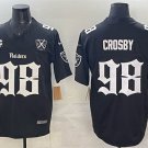 adult LV Raiders 98 Maxx Crosby Jersey Black 'Gothic Sin City Shadows' 65th Anniversary & C Patch