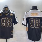 adult LV Raiders 98 Maxx Crosby Jersey Black Gold Nevada Stat and 65th Anniversary with C Patch