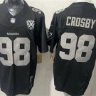 adult & youth LV Raiders Uniform 98 Maxx Crosby Jersey Stitched Black 65TH Anniversary Gratitude