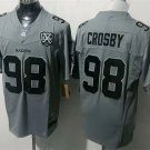 adult & youth LV Raiders Uniform 98 Maxx Crosby Jersey Stitched Grey 65TH Anniversary Gratitude