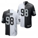 adult & youth LV Raiders Uniform 98 Maxx Crosby Jersey Stitched Black/White Split Two Tone Shirt