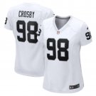women's Las Vegas Raiders Uniform 98 Maxx Crosby Jersey Stitched Activewear White Shirt