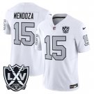 adult & youth,toddler LV Raiders 15 Fernando Mendoza Jersey Stitched White 65th Anniversary Patch