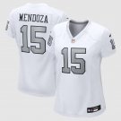 women's Las Vegas Raiders 15 Fernando Mendoza Jersey Stitched White 2026 Draft Alternate Shirt