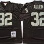 adult LV Raiders Uniform 32 Marcus Allen Jersey Stitched Activewear Black M&N Throwback Mesh Shirt