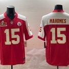 adult & youth KC Chiefs 15 Patrick Mahomes Jersey Stitched Red-White 2025 Super Bowl LIX Patch