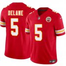 adult & youth,toddler KC Chiefs Uniform 5 Mansoor Delane Jersey Stitched Activewear 2026 Draft Red