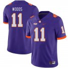 adult & youth Clemson Tigers Uniform 11 Peter Woods Jersey College Stitched Activewear Purple Shirt