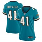 women's Jacksonville Jaguars Uniform 41 Josh Hines-Allen Jersey Stitched Throwback Teal Activewear