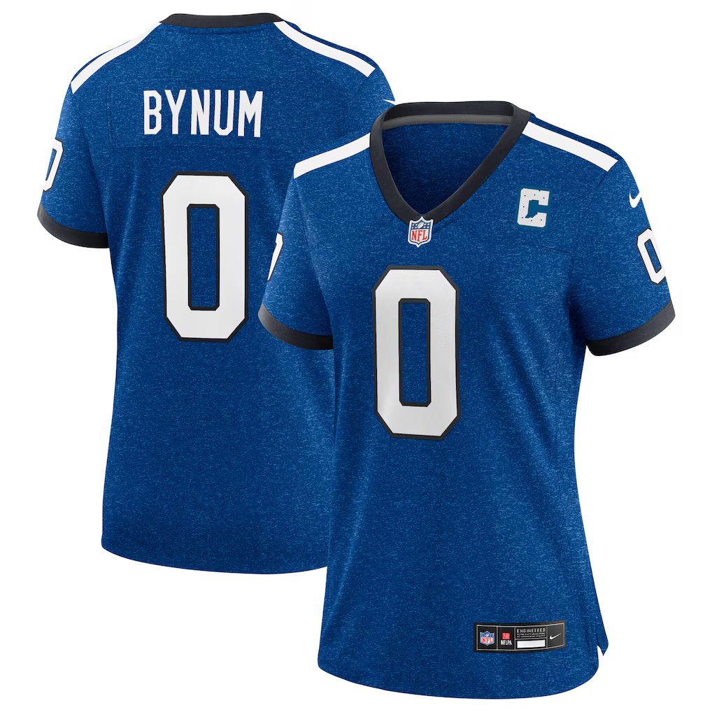 women's Indianapolis Colts Uniform 0 Camryn Bynum Jersey Stitched Activewear Nights Blue Shirt