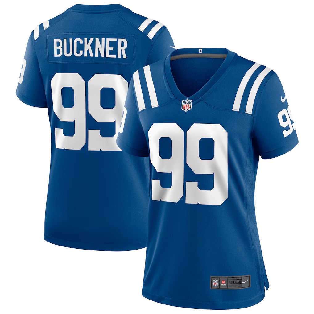 women's Indianapolis Colts Uniform 99 DeForest Buckner Jersey Stitched Activewear Royal Shirt