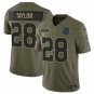 adult Indianapolis Colts Uniform 28 Jonathan Taylor Jersey Stitched Olive 2025 Salute To Service