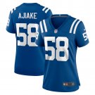 women's Indianapolis Colts Uniform 58 Austin Ajiake Jersey Stitched Activewear Royal Shirt