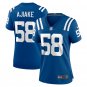 women's Indianapolis Colts Uniform 58 Austin Ajiake Jersey Stitched Activewear Royal Shirt