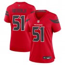 women's Houston Texans Uniform 51 Will Anderson Jr. Jersey Stitched Activewear Red Shirt