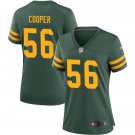 women's Green Bay Packers Uniform 56 Edgerrin Cooper Jersey Stitched Shirt Green Alternate