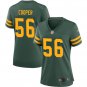 women's Green Bay Packers Uniform 56 Edgerrin Cooper Jersey Stitched Shirt Green Alternate
