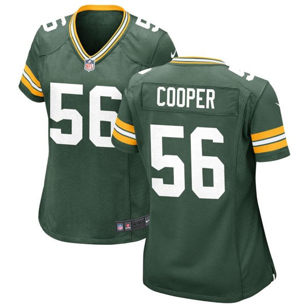 women's Green Bay Packers Uniform 56 Edgerrin Cooper Jersey Stitched Activewear Green Shirt