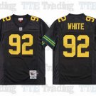 adult GB Packers Uniform 92 Reggie White Jersey Stitched Black M&N Throwback Mesh Activewear