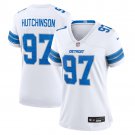 women's Detroit Lions Uniform 97 Aidan Hutchinson Jersey Stitched Activewear White Shirt