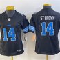 women's Detroit Lions Uniform 14 Amon-Ra St. Brown Jersey Stitched Activewear Black Shirt