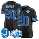 adult & youth Detroit Lions 20 Barry Sanders Jersey Stitched Black 2024 Champions and 90th Patch