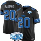 adult & youth Detroit Lions 20 Barry Sanders Jersey Stitched Black 2024 NFC North Champions Patch