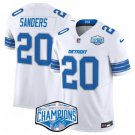 adult & youth Detroit Lions 20 Barry Sanders Jersey Stitched White 2024 NFC North Champions Patch