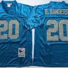 adult Detroit Lions Uniform 20 Barry Sanders Jersey Stitched Blue M&N Throwback Mesh Activewear