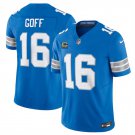 adult & youth,toddler Detroit Lions Uniform 16 Jared Goff Jersey Stitched Activewear Blue C Patch