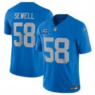 adult & youth,toddler Detroit Lions Uniform 58 Penei Sewell Jersey Stitched Blue C Patch Alternate