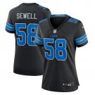 women's Detroit Lions Uniform 58 Penei Sewell Jersey Stitched Activewear Black Shirt