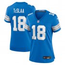 women's Detroit Lions Uniform 18 Isaac TeSlaa Jersey Stitched Activewear Blue Shirt
