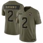 adult Denver Broncos Uniform 2 Patrick Surtain II Jersey Stitched Olive 2025 Salute To Service Shirt
