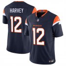 adult & youth,toddler Denver Broncos Uniform 12 RJ Harvey Jersey Stitched Activewear Navy Shirt