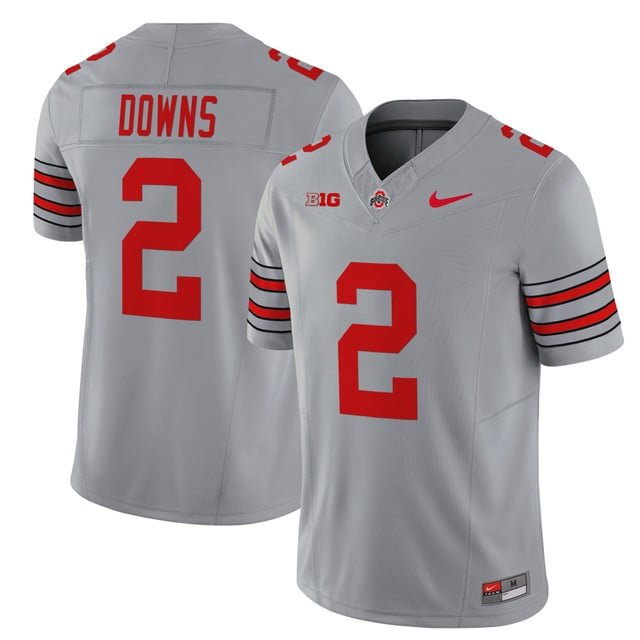 adult & youth Ohio State Buckeyes Uniform 2 Caleb Downs Jersey College Stitched Activewear Gray