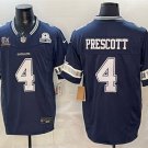 adult & youth Dallas Cowboys 4 Dak Prescott Jersey Navy 5x Super Bowl Champions & Est 1960 Patch