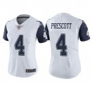 women's Dallas Cowboys Uniform 4 Dak Prescott Jersey Stitched Shirt White Alternate