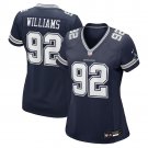 women's Dallas Cowboys Uniform 92 Quinnen Williams Jersey Stitched Activewear Navy Shirt