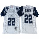 adult Dallas Cowboys Uniform 22 Emmitt Smith Jersey Stitched White M&N Throwback Mesh Activewear