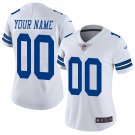 women's Dallas Cowboys Uniform 00 Custom name number Jersey Stitched Activewear White Shirt